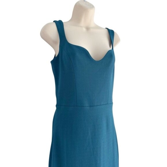 Dress the Population Women's Sz S Sloane Sleeveless Sheath Dress in Peacock Blue - Picture 3 of 10